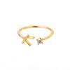 Tiny Initial Letter Rings For Women Stainless Steel A-Z Letters Adjustable Ring Female Christmas Aesthetic Jewelry