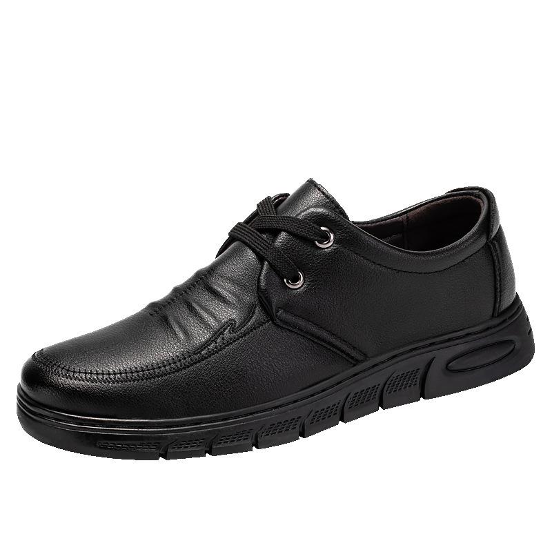 

Men s casual leather shoes New simple casual soft-soled men s shoes Low-top comfortable business men s leather shoes 39 чёрный