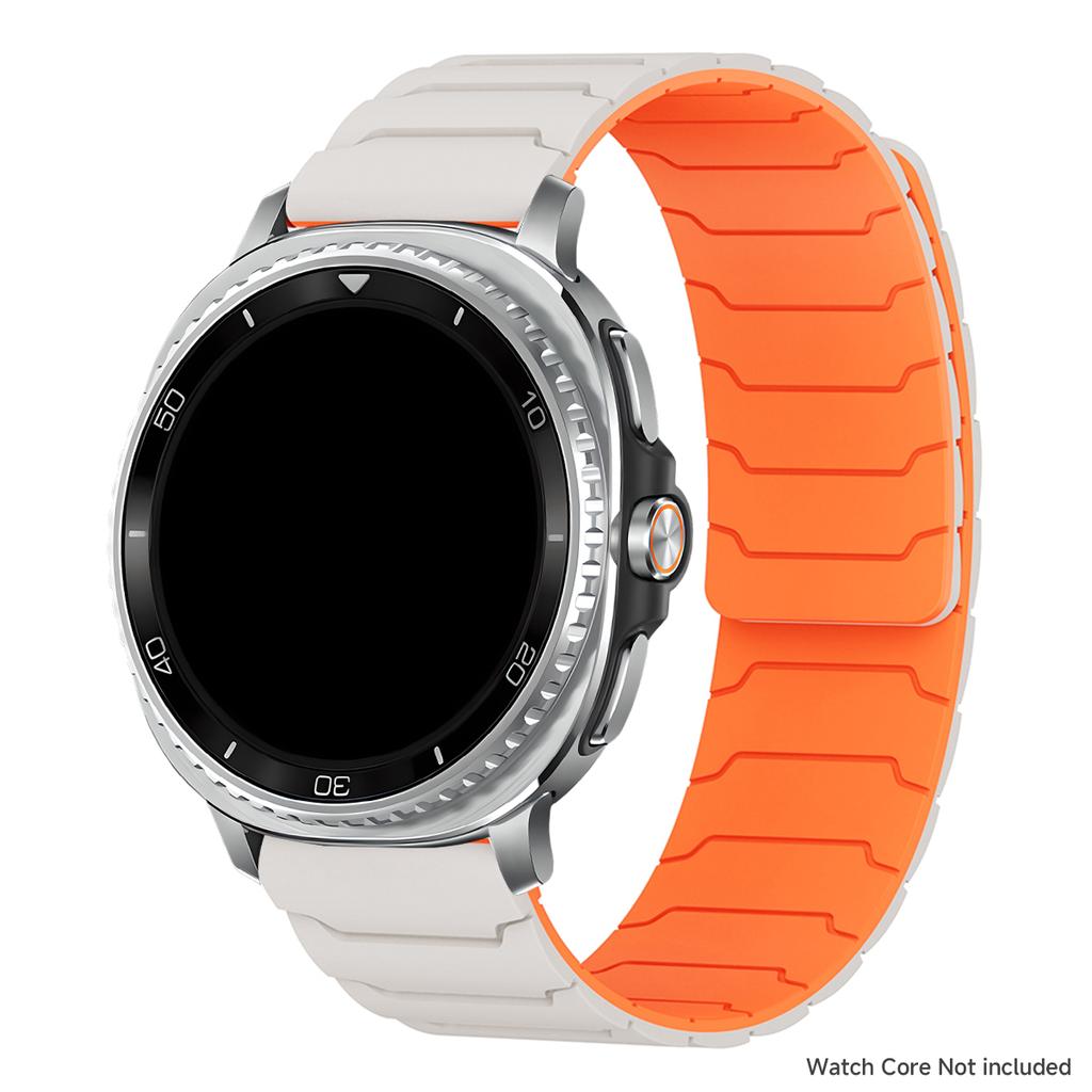 Magnetic Loop Strap for Samsung Galaxy Watch 8/8 Classic Silicone Sport Band for Galaxy Ultra 2025/7 Ultra Two-tone Bracelet