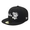 New Era 59FIFTY Doraemon Collaboration Size 7 5950 DORAEMON CAP NE BLK GRY Cap, Black/Monotone, 1/4,