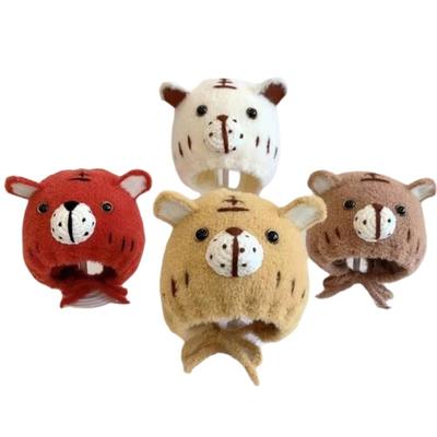 Korea Style Warm Kids Beanie Cap Cartoon Ears Baby Plush Hat  Outdoor Activities