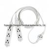 12ft Double Extension Cord with Flat Plug, 1-to-2 Power Splitter, Polarized Plug