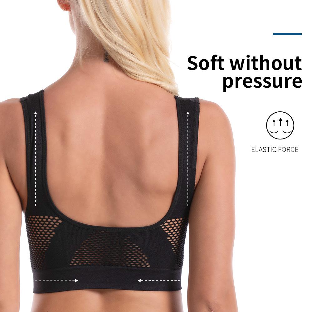 Reggiseno Sportivo Imbottito Senza Cuciture da Donna - Traspirante, Altamente Elastico, Senza Ferretto, Top Yoga in Rete