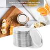 Good-100 Pcs Regular Mouth 70MM Jar Canning Lids, Reusable Leak Proof Split-Type Silver Lids With Silicone Seals Rings