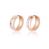 PHNIBIRD Hoop Earrings for Women 925 Silver Hypoallergenic Rose Gold Hoop Earrings for Girls 13mm Cute Adult Pink Gold Earrings