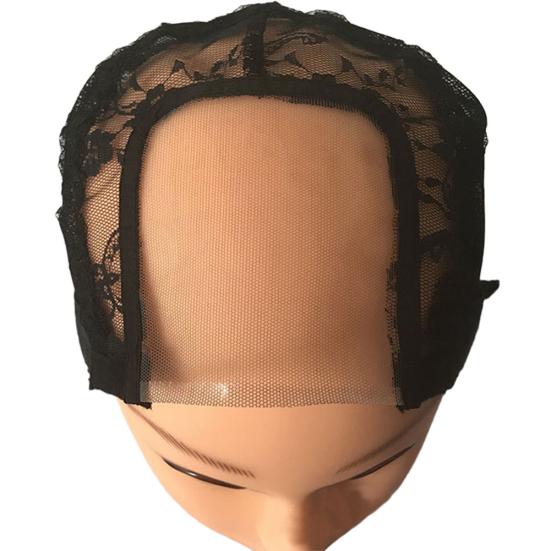 Șapcă de perucă în formă de U Elastic Păr sintetic Dantela Plasa Curele reglabile Pălărie de țesut