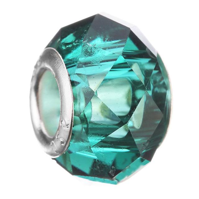 Daisy Flower Round Murano Glass Beads for Charm Bracelet Pendant DIY Jewelry