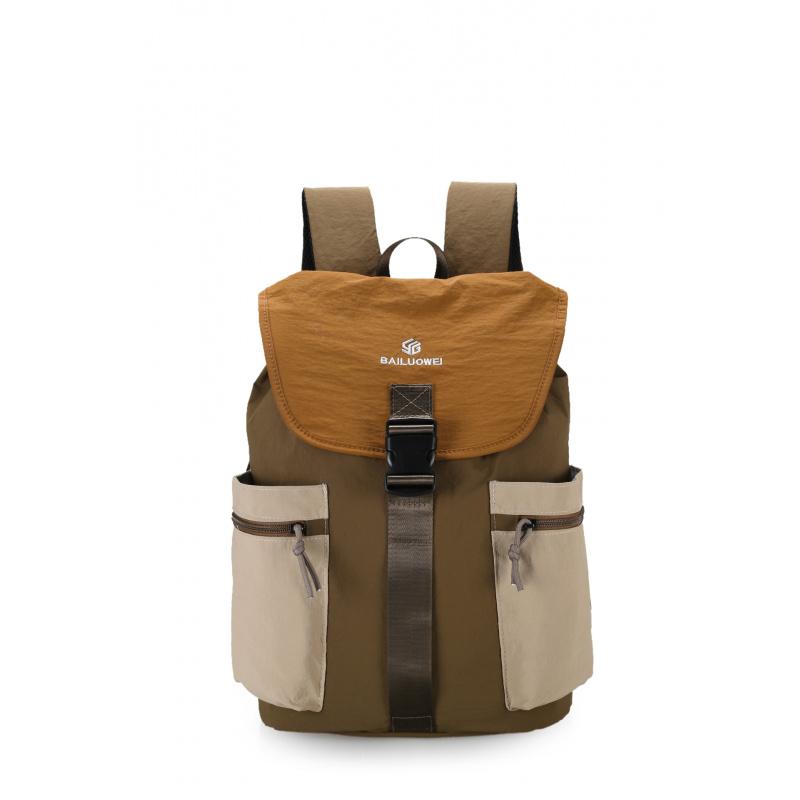 New Trendy Color-Blocked Design Lightweight Casual Drawstring Backpack With High Aesthetic Appeal For Travel хаки