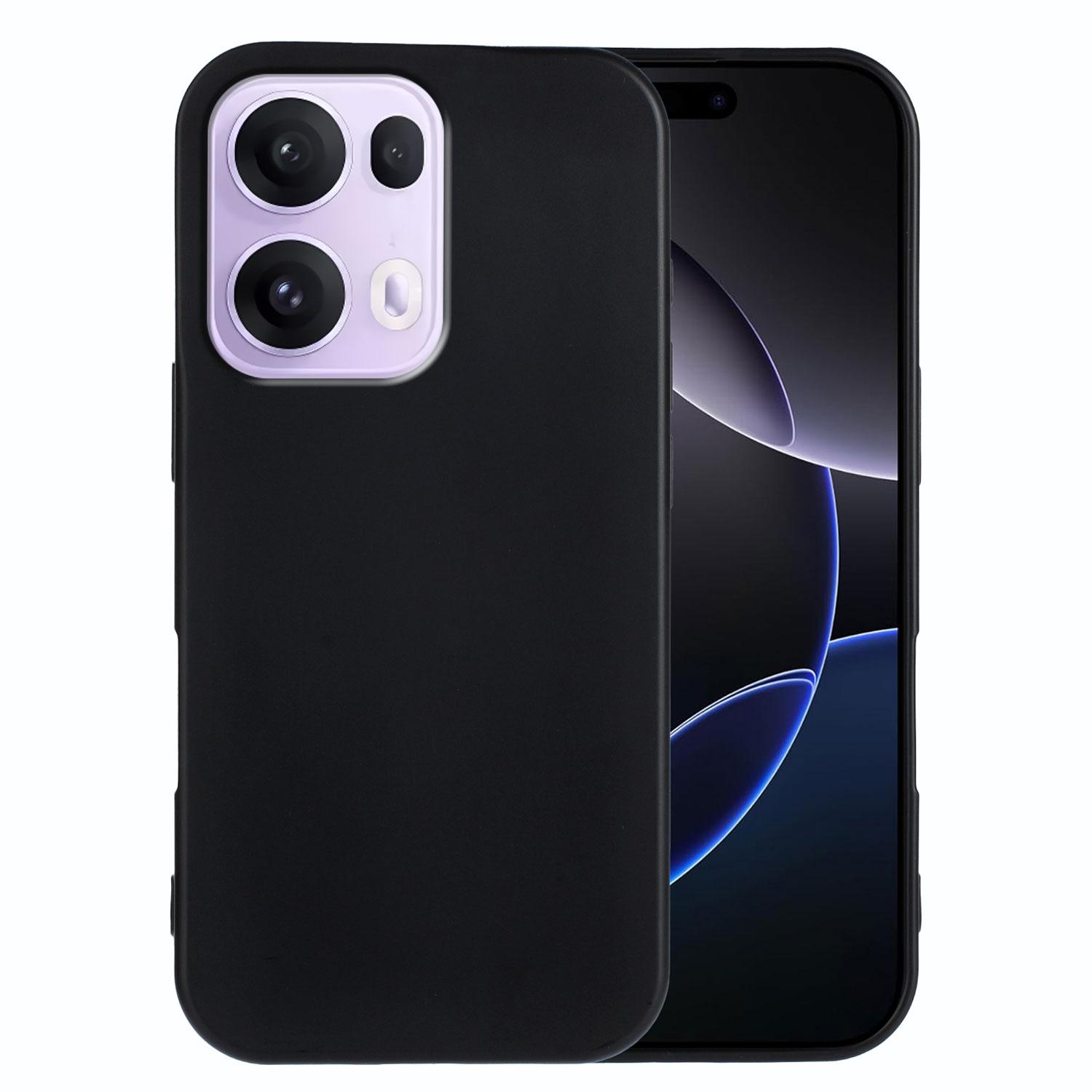 

For Oppo Reno13 Pro 5G TPU Case Soft Matte Anti-fingerprint Phone Back Cover Black