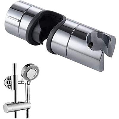 Shower Holder Bracket, Adjustable Replacement Shower Holder 18-25 Mm ABS Shower Head Bar Mount, Uphill With Chrome Finish, Grey