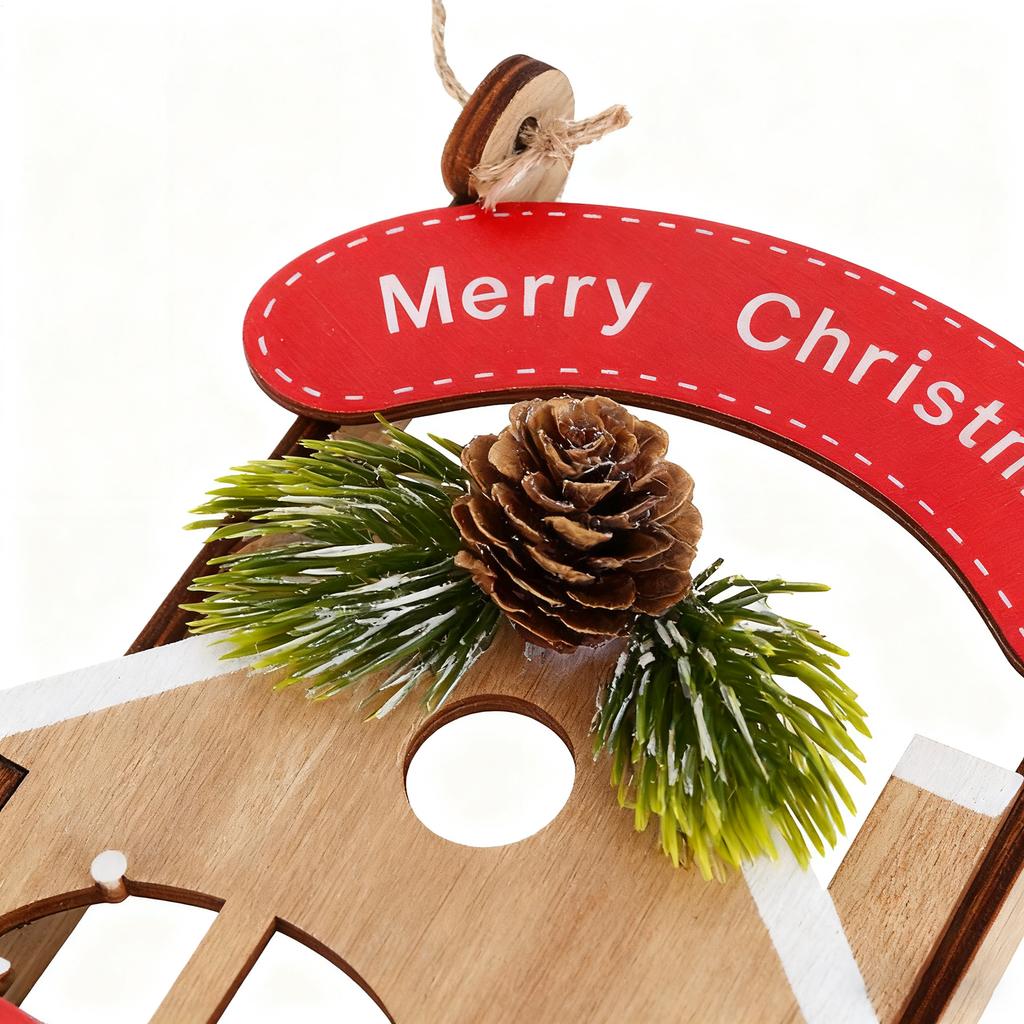 Christmas Decorations Figurine Pendant Crafts Wooden Christmas Decorations For Holiday Party Supplies Home Kitchen Outdoor