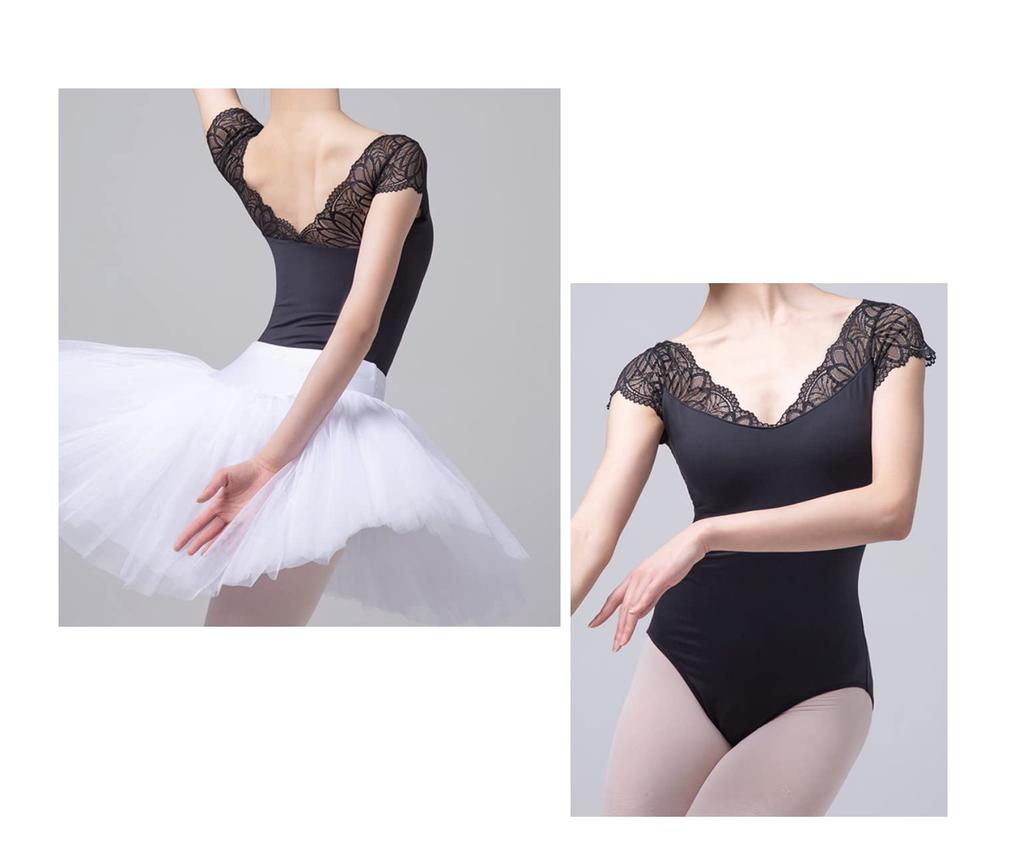 ProDance Black Simple and Stylish Ballet Leotard PLHA020N Half-Cup (S)
