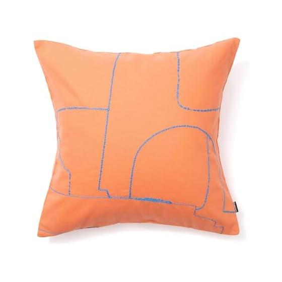 Francfranc EMB Drawing Cushion Cover 45cm x 45cm Orange (B-109)