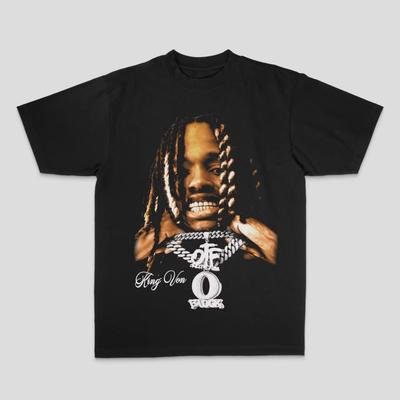 2026 European and American King Von Hip-hop Rock Rap Top High Street Sporty Casual Men's Tshirt Graphic T Shirts Fashion Unis...