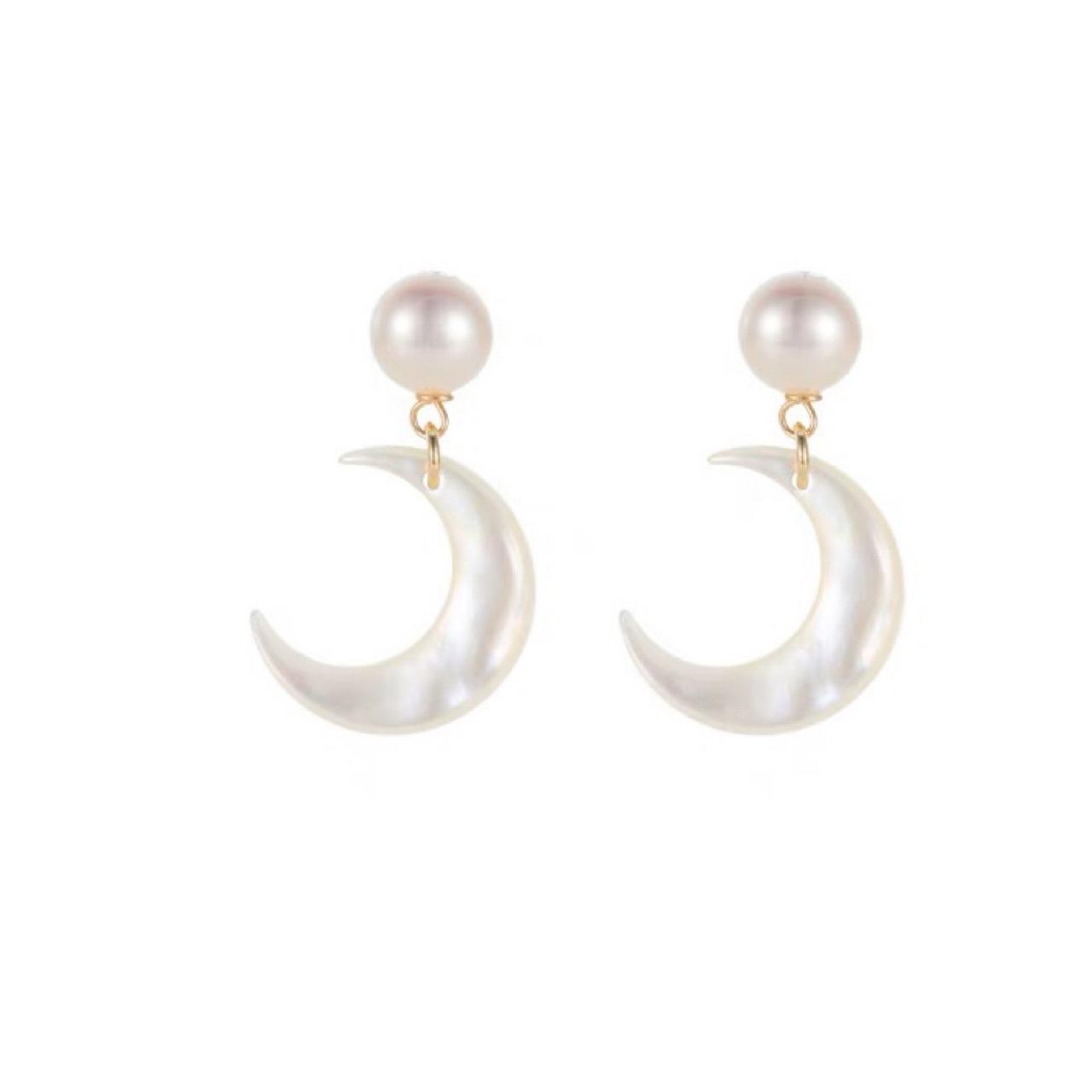 Натуральная пресноводная жемчужина 925 серебряная игла натуральная белая раковина бабочки раковина лунного жемчуга серьги-гвоздики сказочная красота Silver needle