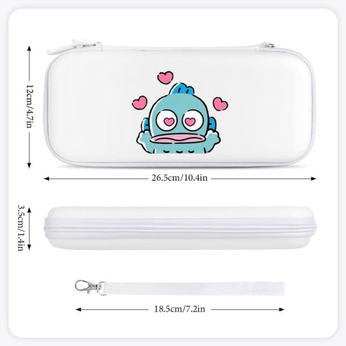 Witch Hangyodon Case/Romper for Switch/Switch OLED Models, Waterproof, Dustproof, and Stain-Resistant, Holds 15 Game Cards, Shockproof, and Includes S