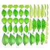 40/50/60Pcs Delicate Clear Green Acrylic Leaf Charms With Holes Various Styles For DIY Jewelry Crafting Accessories