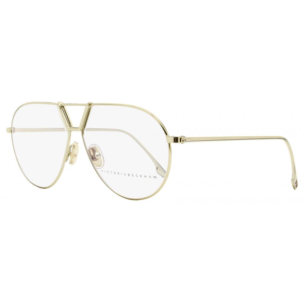 

Женские очки-авиаторы Victoria Beckham VB2106 714 светло-золотые 58 мм
