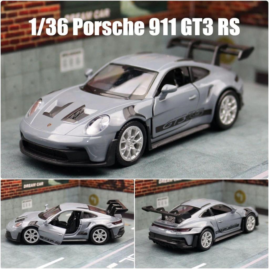 Porsche 911 GT3 RS Supercar Match Version 5 Inch Metal Car Simulation Diecast & Toy Vehicle RMZ City 1:36 Alloy Model Birthday Gifts