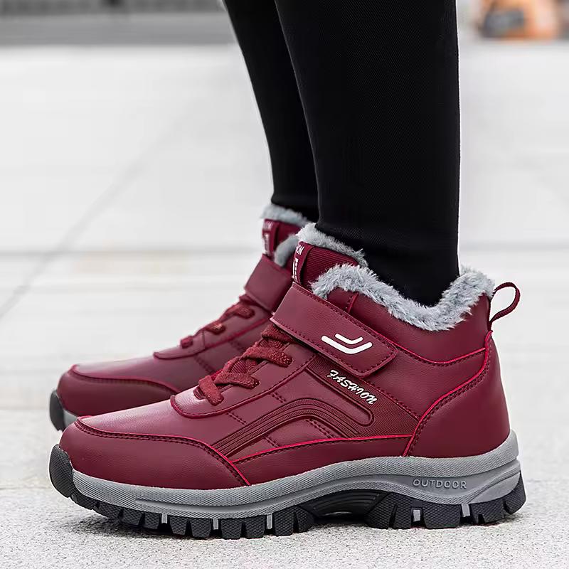 Women Winter Waterproof Boots Platform Boots for Leather Warm Ankle Fur Boots