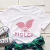 MINISO Disney Winnie The Pooh Women Men T-shirt Cartoon Cute Short Sleeve T Shirts Summer Casual Top T-Shirt Harajuku Clothing