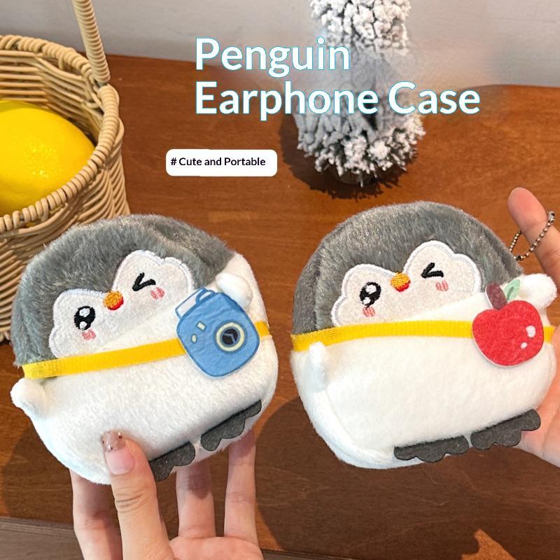 Soft Fluffy Plush Penguin Coin Purse Cartoon Keychain Holds Coins Zero Wallet Cute Mini Storage Bag Gifts For Kids Girls