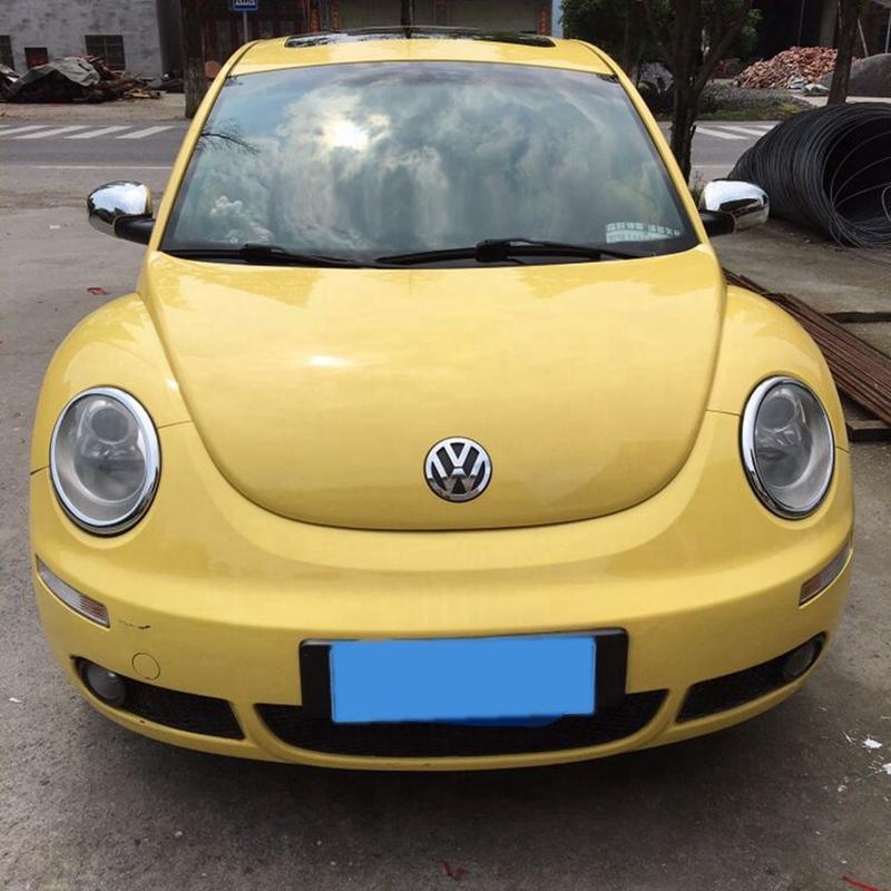 Auto Headlgihts Plating Cover for Volkswagen Beetle 2005 - 2011 Front Lamp Decorative Sticker Car Accessories