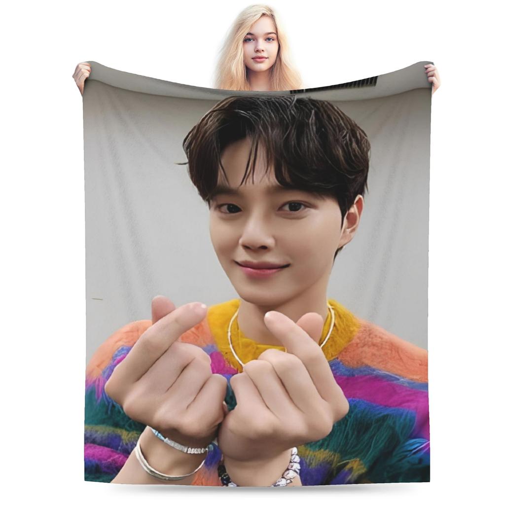 Song Kang Korejský Pop Deku Pikniková Flanelové Ložní Přikrývky Na Pohovku Židli Teplý Design Kvalitní Přehoz Dárek