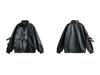 ANSWER ME Unisex Retro PU-Leder Motorradjacke - Trendy, Locker, Lässiger Mantel W251