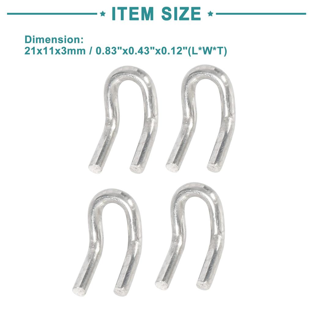 ACROPIX Universal Exhaust Muffler Pull Hook U Shape Motorcycle Scooter Silver Tone 4pcs