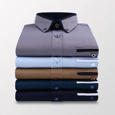 Camicie casual da uomo primaverili e autunnali Camicie da ufficio da uomo d'affari