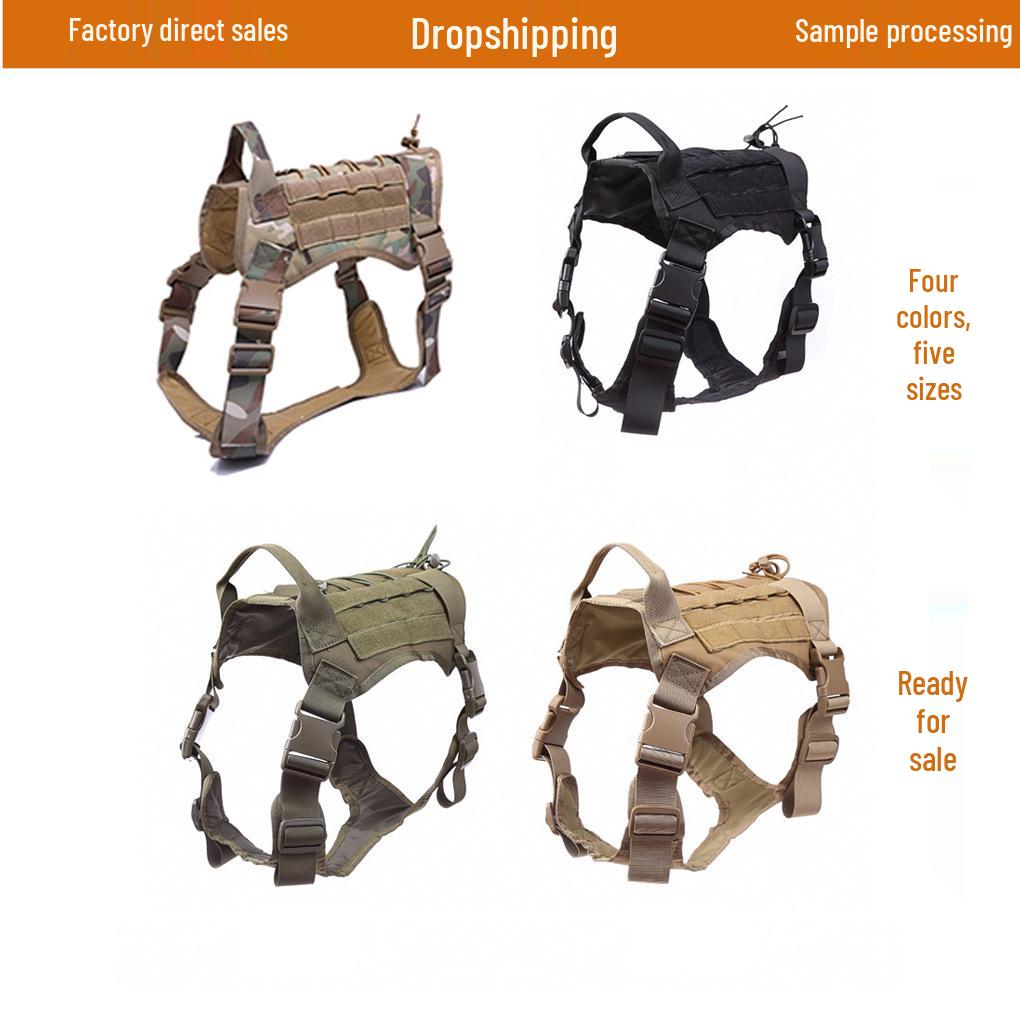 FGJ Tactical K9 Dog Harness Vest for Large Dogs - Outdoor and Tactical Use