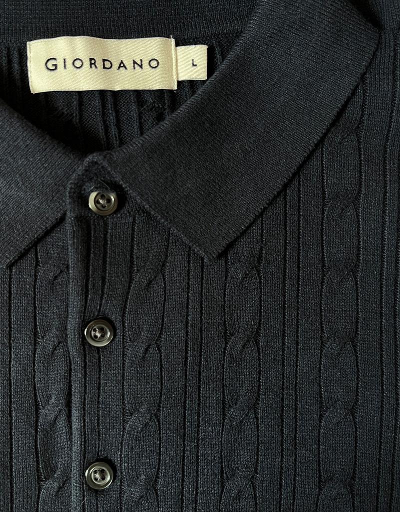 GIORDANO Cable Short Sleeve Knit (12Gg) 055522 [8Color]