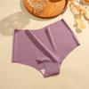 FINETOO Women Ice Silk Panties High-Waist Underwear Seamless and Traceless Briefs Solid Color Lingerie