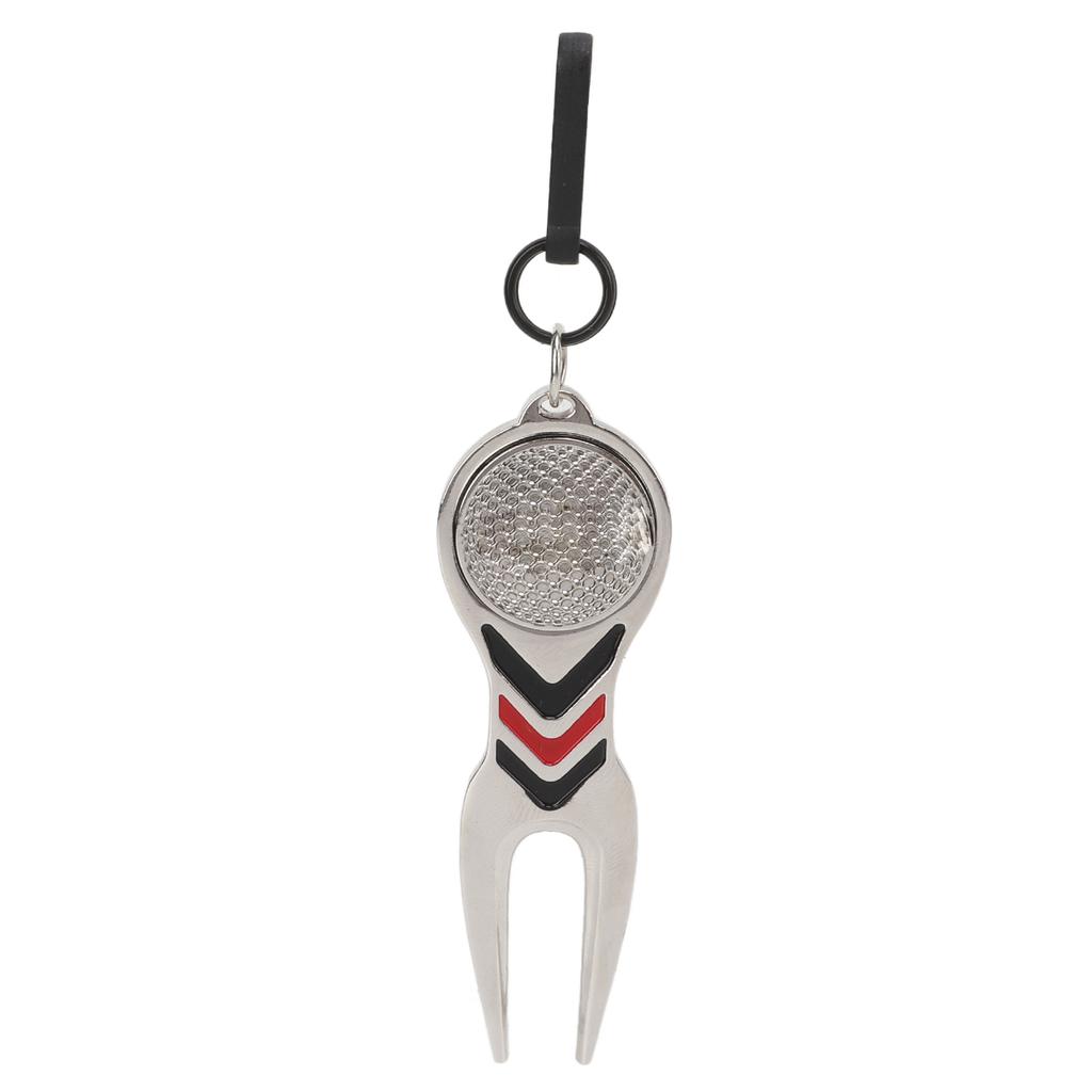 Golf Divot Repair Tool Golf Club Ball Putting Court Pitchfork Key Chain Type for Ground