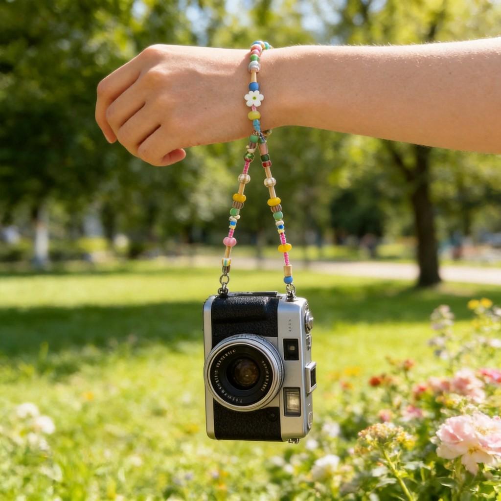 Spring Summer Fresh Daisy Handcrafted Pvc Phone Lanyard With Keychain For Men Women