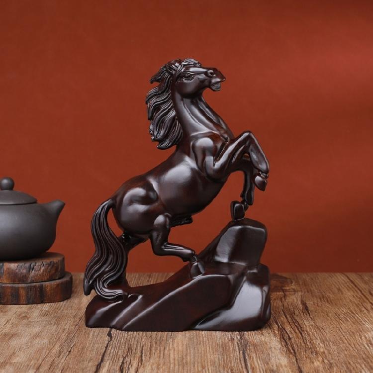 Wood Horse Statues Handmade Horse Figurine Sculptures Home Decors Table Ornament Collectible Figurines Gift Women Men