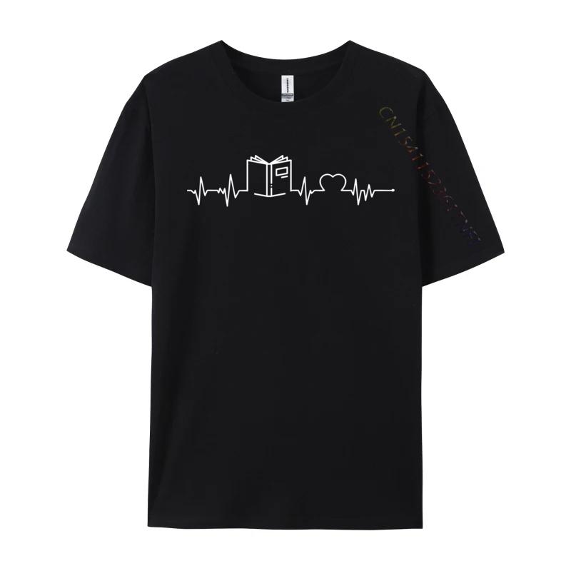 Love Books Heartbeat Limited Edition Discount Geek T Shirts Pure Cotton Student Tops Tees Group TShirts