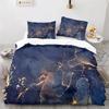 Black Gold Metallic Marble Duvet Cover Set Queen/King/Full/Twin Size Foil Print Glitter Bedding Set for Teen Boy Girls Men Women