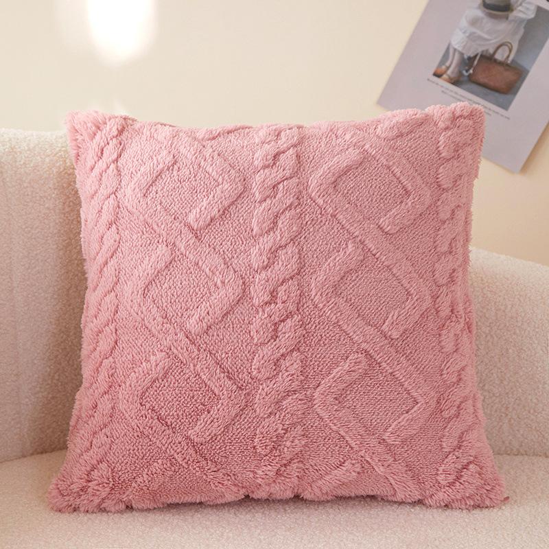 Plush Solid Color Pillow Bed Bedside Pillow Core Sofa Pillow