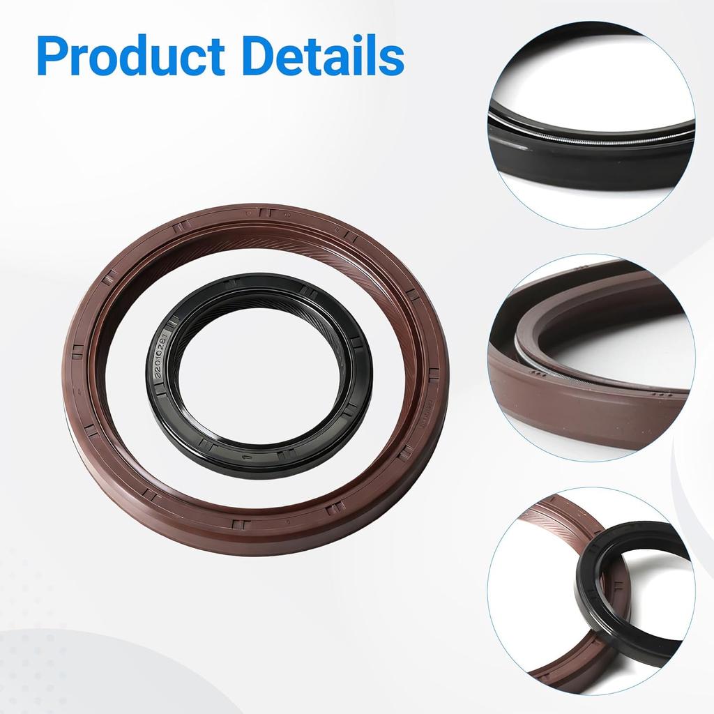 2PCS Seal 91214-RNB-A01 91212-PNC-004 Crankshaft Oil Seal for Honda ACCORD CIVIC CR-V, for ELEMENT HR-V, for ACURA CSX ILX RDX RSX TLX