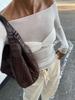Tossy Mesh Sheer Off-Shoulder Top Shirt For Women New Long Sleeve See-Through Lace Knit Pullover Tops Summer Mesh Top Tee Shirt