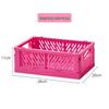 Foldable Plastic Storage Basket - Creative, Stackable Bin for Desktop, Living Room, or Refrigerator Organization