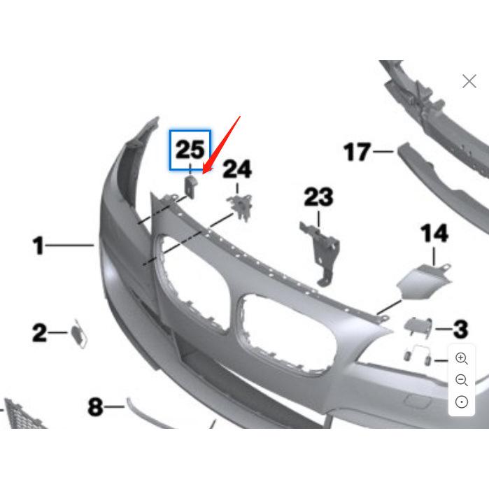 BMW 7 Series F02 Front Bumper Small Bracket 51117263325