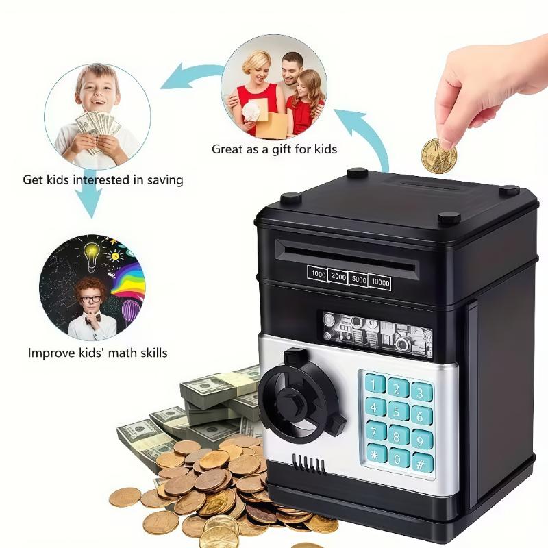Digital Piggy Bank Atm Machine For Kids Electronic Money Saving Bank With Password Lock Children Simulated Smart Deposit Machine
