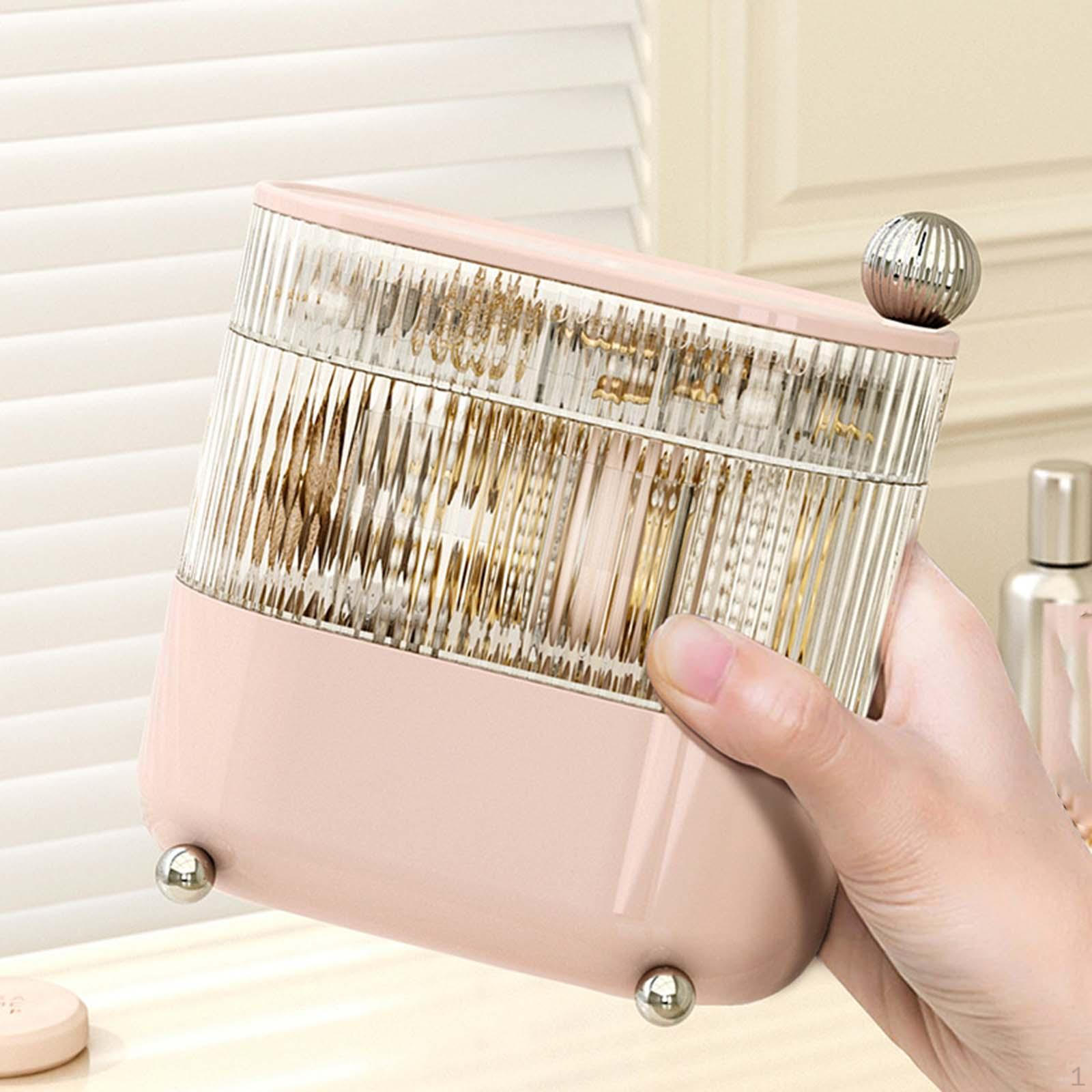 

Вращающийся на 360° органайзер для макияжа, подставка для ванной комнаты, туалетный столик для хранения косметики