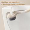 Extended Handle Toilet Brush Double-Sided Brush Head Toilet Scrubber