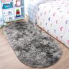 Long Plush Oval Area Rug Super Soft Fluffy Bedroom Bedside Rug Kids Room Nursery Dorm Floor Mat Home Decor