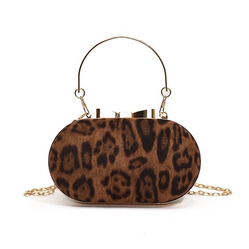 Retro Leopard Print Handbag 2025 New Winter Fashion Chain Shoulder Bag Temperament Women's Bag