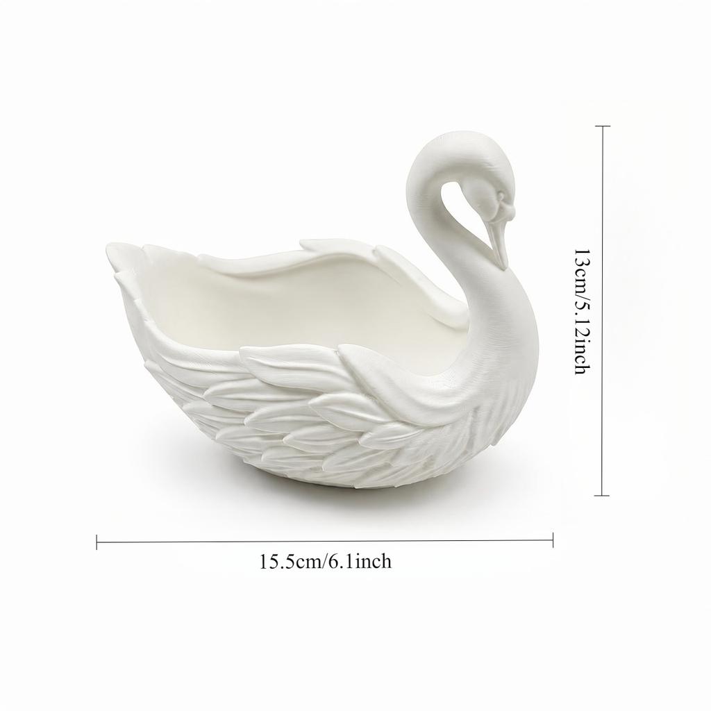 Elegant Swan Shaped Jewelry Storage Tray Chic Trinket Dish For Rings Earrings Necklaces Stylish Vanity Bathroom Organizer